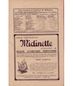 Journal illustré Midinette n° 219 du 23 janvier 1931 - Melle Evelyn Lys en couverture