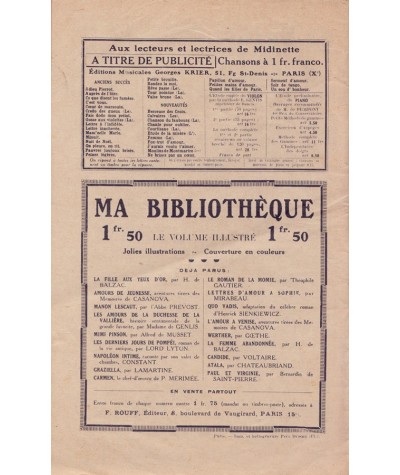Journal illustré Midinette n° 224 du 27 février 1931 - Melle Juliette Verneuil en couverture