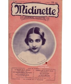 Journal illustré Midinette n° 251 du 4 septembre 1931 - Melle Colette Adam en couverture