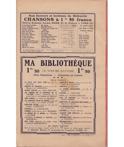 Journal illustré Midinette n° 258 du 23 octobre 1931 - Melle Lilian Harvey en couverture