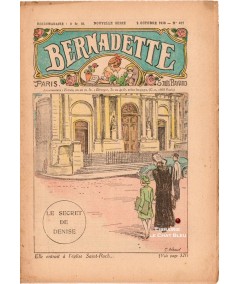 Revue Bernadette N° 457 du 2 octobre 1938 : Le secret de Denise