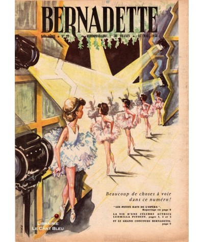 Revue Bernadette N° 99 du 18 mai 1958 - Couverture illustrée par Tiky