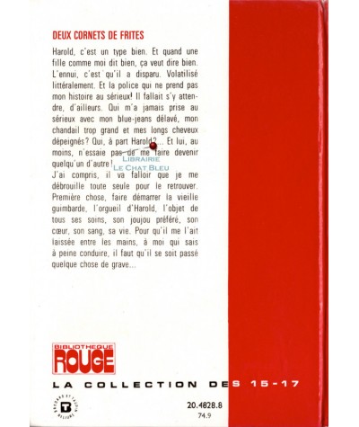 Deux cornets de frites (Joan Tate) - Bibliothèque Rouge - Hachette