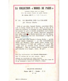 Le brasier sur la falaise (Teresa Charles) - Modes de Paris N° 141 - Résumé