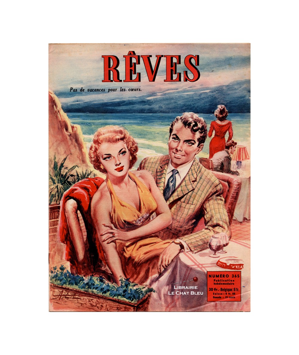 Magazine Rêves n° 365 paru en 1953 : Pas de vacances pour les coeurs