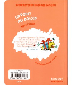 Un poney au balcon (Marc Cantin) - Petit Roman - Editions Rageot