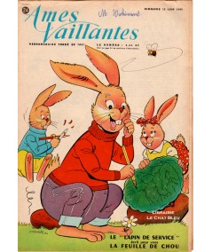 Ames Vaillantes N° 24 paru en 1960 : Le « lapin de service » écrit pour vous la feuille de chou