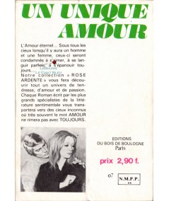 Rose Ardente N° 1 - Un unique amour (Penny Kirby) - Editions du Bois de Boulogne