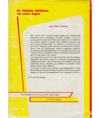 Le prince impérial, cet autre Aiglon (Alain Decaux) - Bibliothèque Rouge et Or N° 660