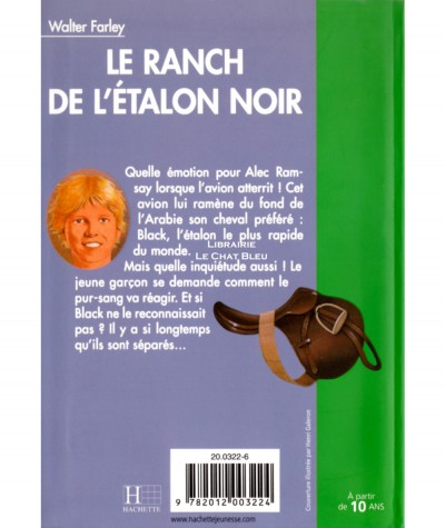 Le ranch de l'étalon noir (Walter Farley) - Bibliothèque verte N° 323 - Hachette