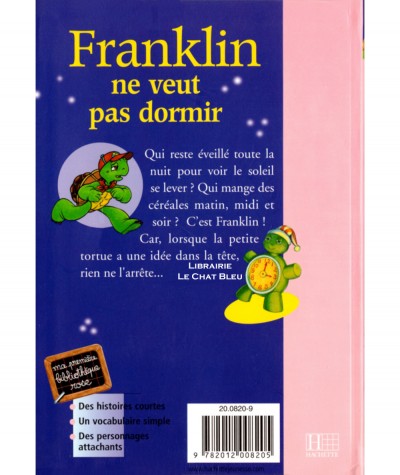 Franklin ne veut pas dormir (Sharon Jennings) - Bibliothèque rose N° 822 - Hachette