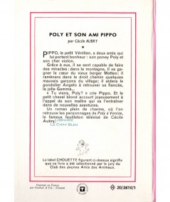 Poly et son ami Pippo (Cécile Aubry) - Bibliothèque rose N° 375 - Hachette