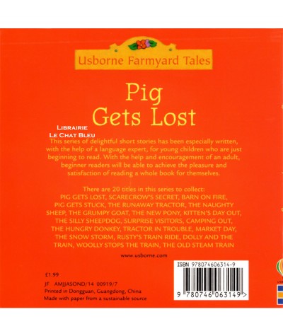 Pig Gets Lost (Heather Amery, Stephen Cartwright) - Usborne Farmyard Tales