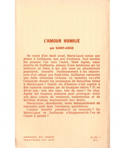 L'amour humilié (Saint-Ange) - Editions Tallandier