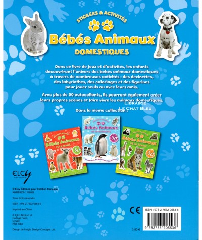 Bébés animaux domestiques : Stickers & Activités - Elcy Jeunesse