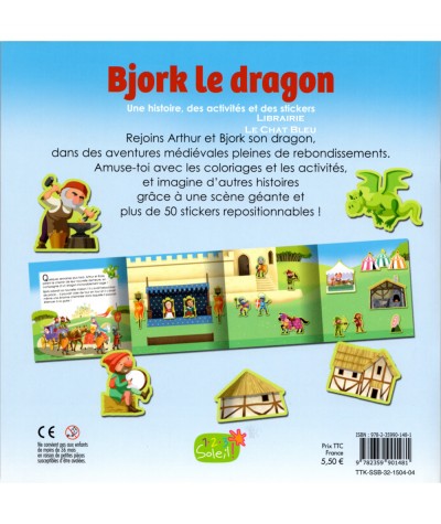 Bjork le dragon : Une scène géante et plus de 50 stickers repositionnables ! - Editions 1.2.3 Soleil !