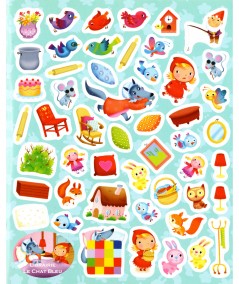 Mes premiers contes : Le petit chaperon rouge - Stickers et activités - Editions Kimane