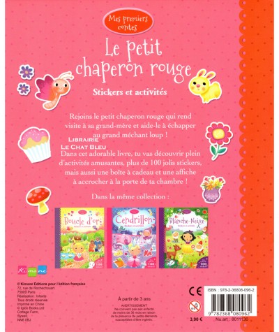 Mes premiers contes : Le petit chaperon rouge - Stickers et activités - Editions Kimane