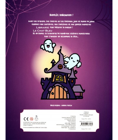 Mon grand livre de coloriages et d'activité Halloween - Avec des stickers - Editions Hemma