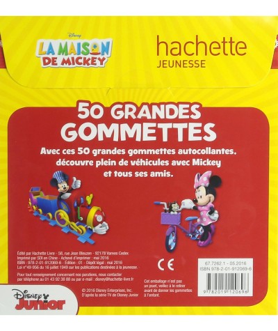 La maison de Mickey (Disney) : À la découverte des véhicules ! - 50 grandes gommettes - Hachette Jeunesse