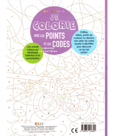 Livre d'activités : Je colorie avec les points et les codes - Editions LLC