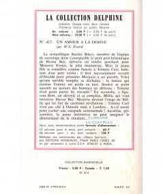Un amour à la dérive (W.S. Foord) - Delphine N° 412 - Les Éditions Mondiales