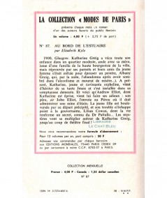Au bord de l'estuaire (Elisabeth Kyle) - Modes de Paris N° 87 - Les Editions Mondiales