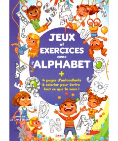 Jeux et exercices avec l'alphabet + 4 pages d'autocollants - Editions LLC