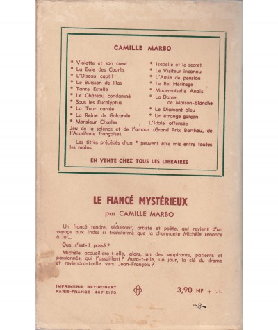 Le fiancé mystérieux (Camille Marbo) - Editions Tallandier