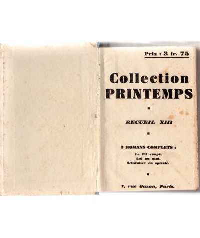 Le Fil Coupé (Michel Dorlys) - Collection Printemps Recueil N° 13 - Editions de Montsouris