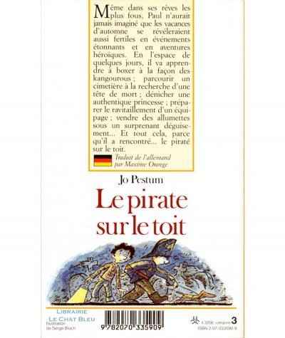 Le pirate sur le toit (Jo Pestum) - Folio Junior N° 590 - Gallimard