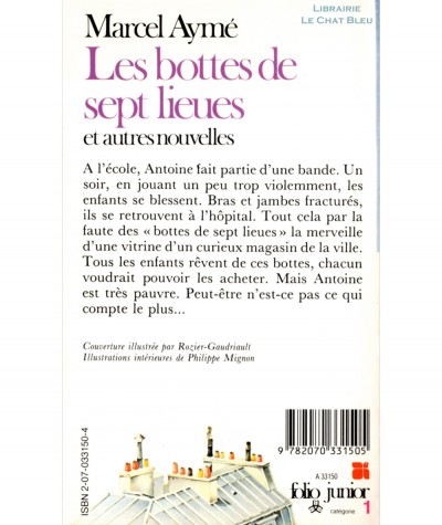 Les bottes de sept lieues et autres nouvelles (Marcel Aymé) - Folio Junior N° 150 - Gallimard