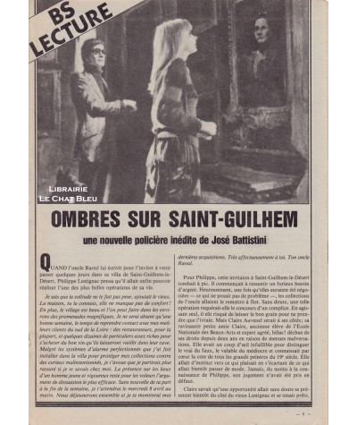 Ombres sur Saint-Guilhem (José Battistini) - BS Lecture 3392