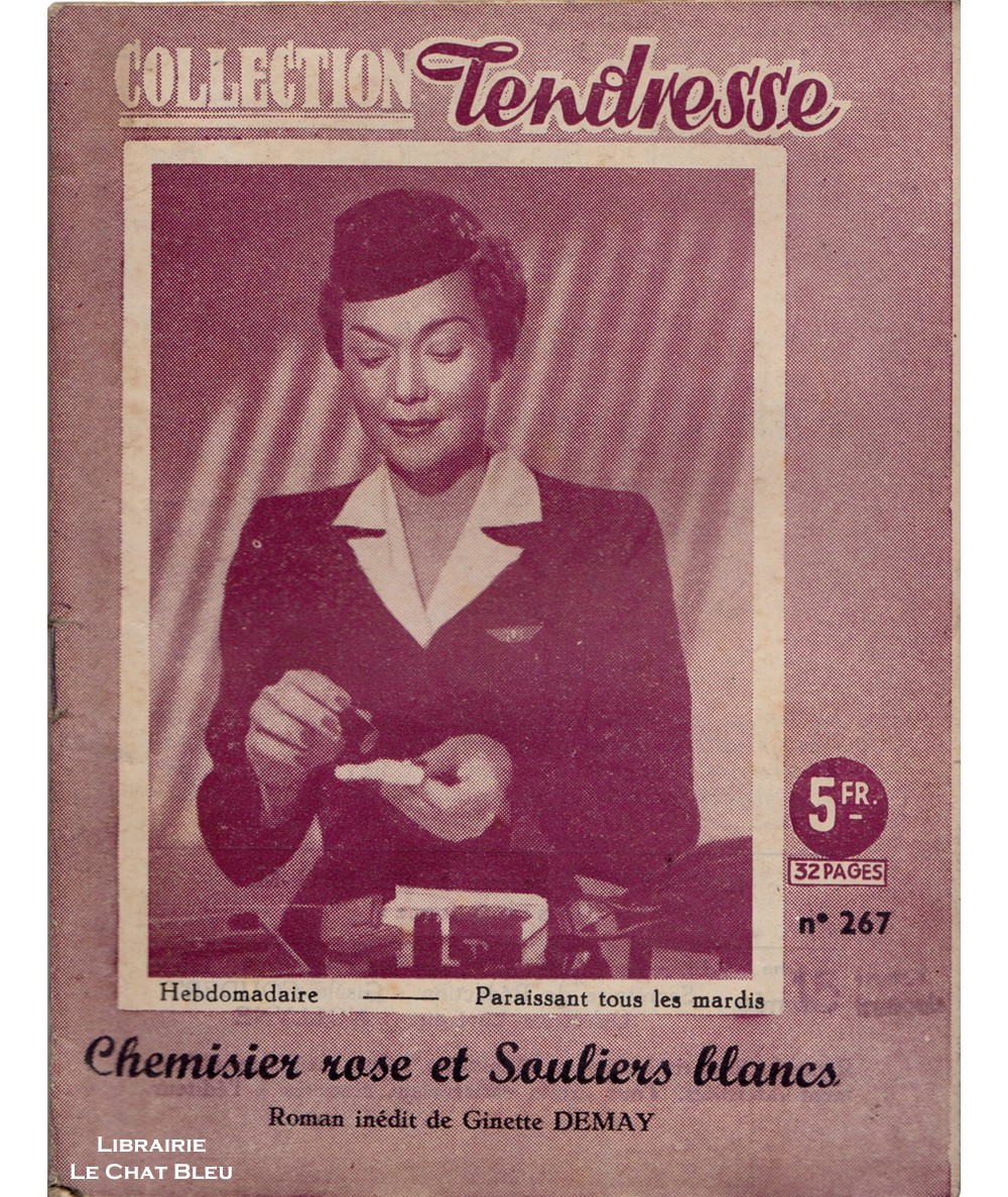 Chemisier rose et Souliers blancs (Ginette Demay) - Jane WYMAN en couverture - Tendresse N° 267