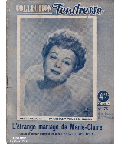 L'étrange mariage de Marie-Claire (Renée Detheux) - Shelley WINTERS en couverture - Tendresse N° 175