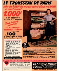 Magazine Nous Deux n° 460 paru en 1956 : La leçon de cuisine