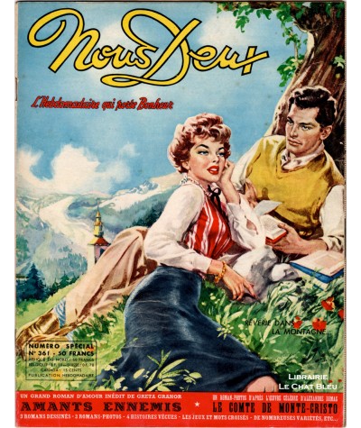 Magazine Nous Deux n° spécial 361 paru en 1954 : Rêverie dans la montagne