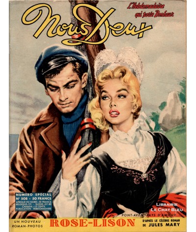 Magazine Nous Deux n° 508 paru en 1957 : Pont-Aven, pays d'amour…