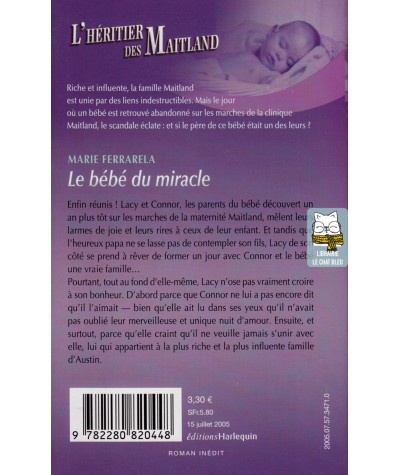 L'héritier des Maitland T12 : Le bébé du miracle - Marie Ferrarella - Saga Harlequin