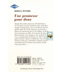 Une promesse pour deux - Rebecca Winters - Harlequin Horizon N° 1765