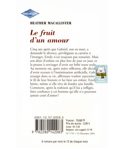 Le fruit d'un amour - Heather MacAllister - Harlequin Horizon N° 1791